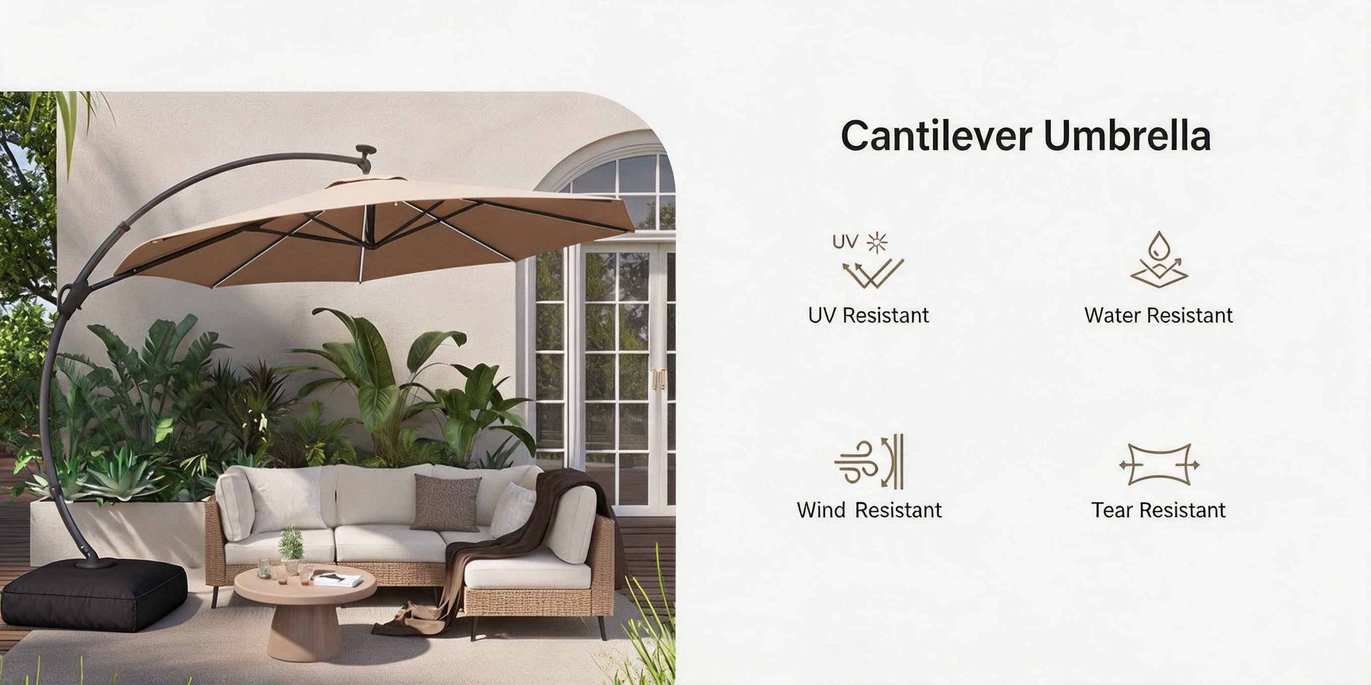 outdoor patio umbrella base included 11ft - Temu