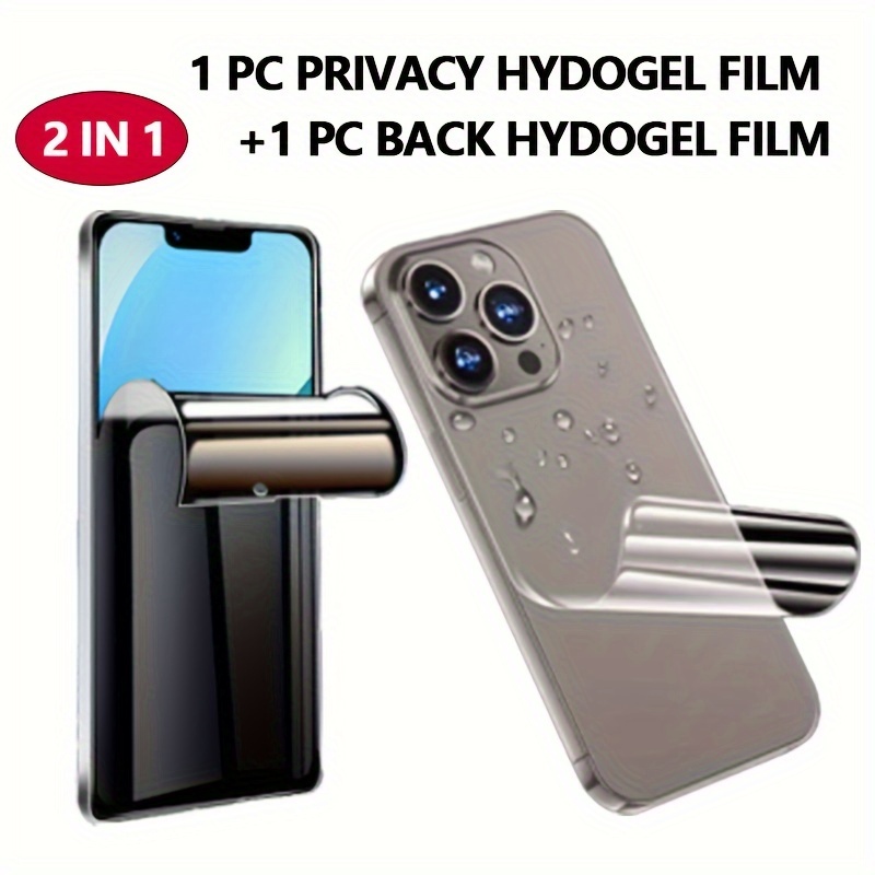 

1 Pc Privacy Front + 1 Pc Back Full Coverage Soft Hydrogel Film Compatible With For Iphone 11 12 13 14 15 Pro Max