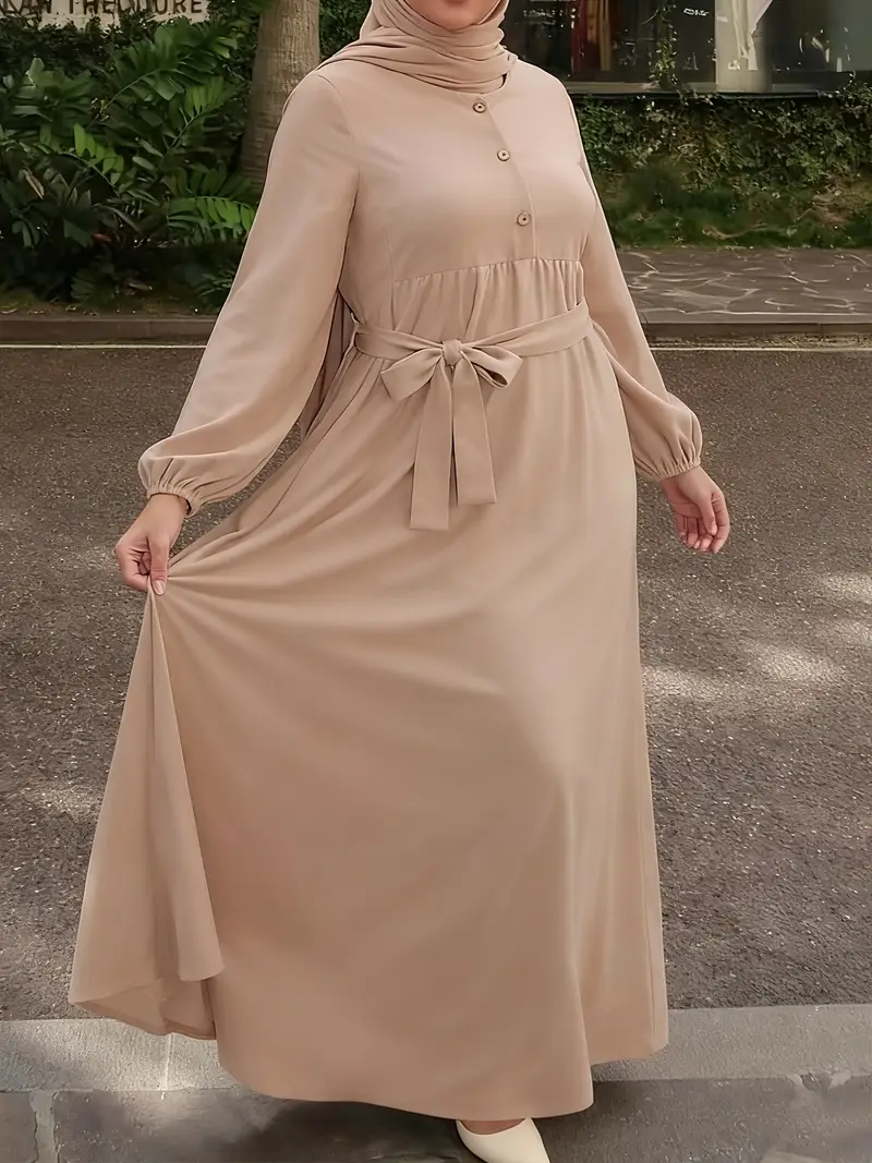 a new solid color abaya dress muslim women ramadan featuring - Temu Oman a new solid color abaya dress muslim women ramadan featuring - Temu Oman