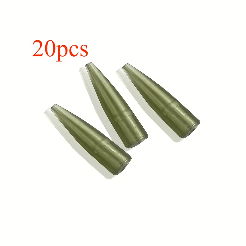Image of 20pcs Tpr Fishing Hook Sleeves – Soft Rubber Connectors For Hair & Ronnie Rigs, Durable Anti- Line Protectors, Easy Fishing Setup