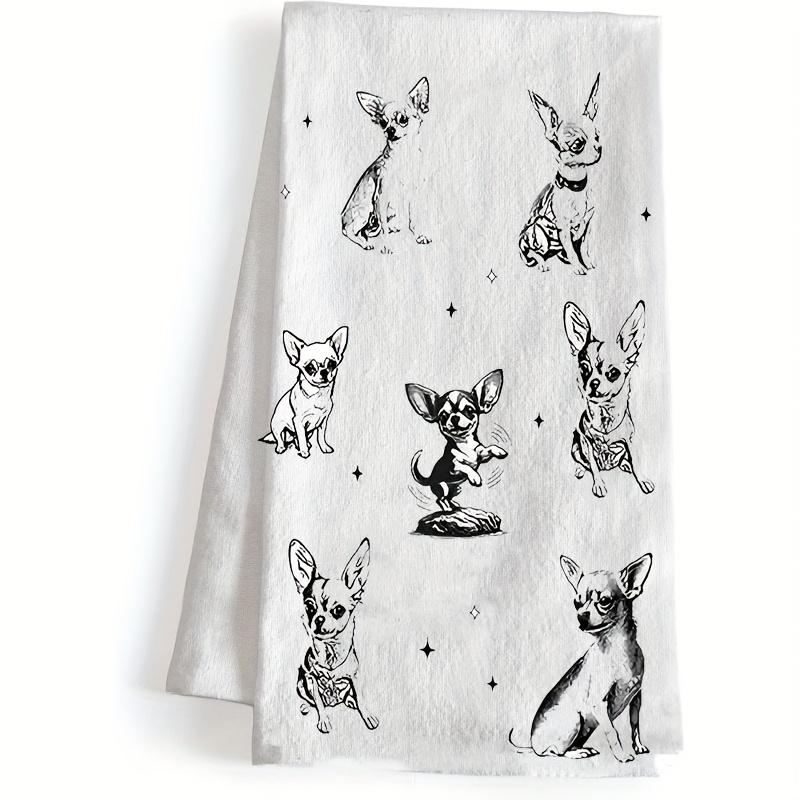 1pc 18x26 inch chihuahua dog kitchen towels funny hand Temu Canada