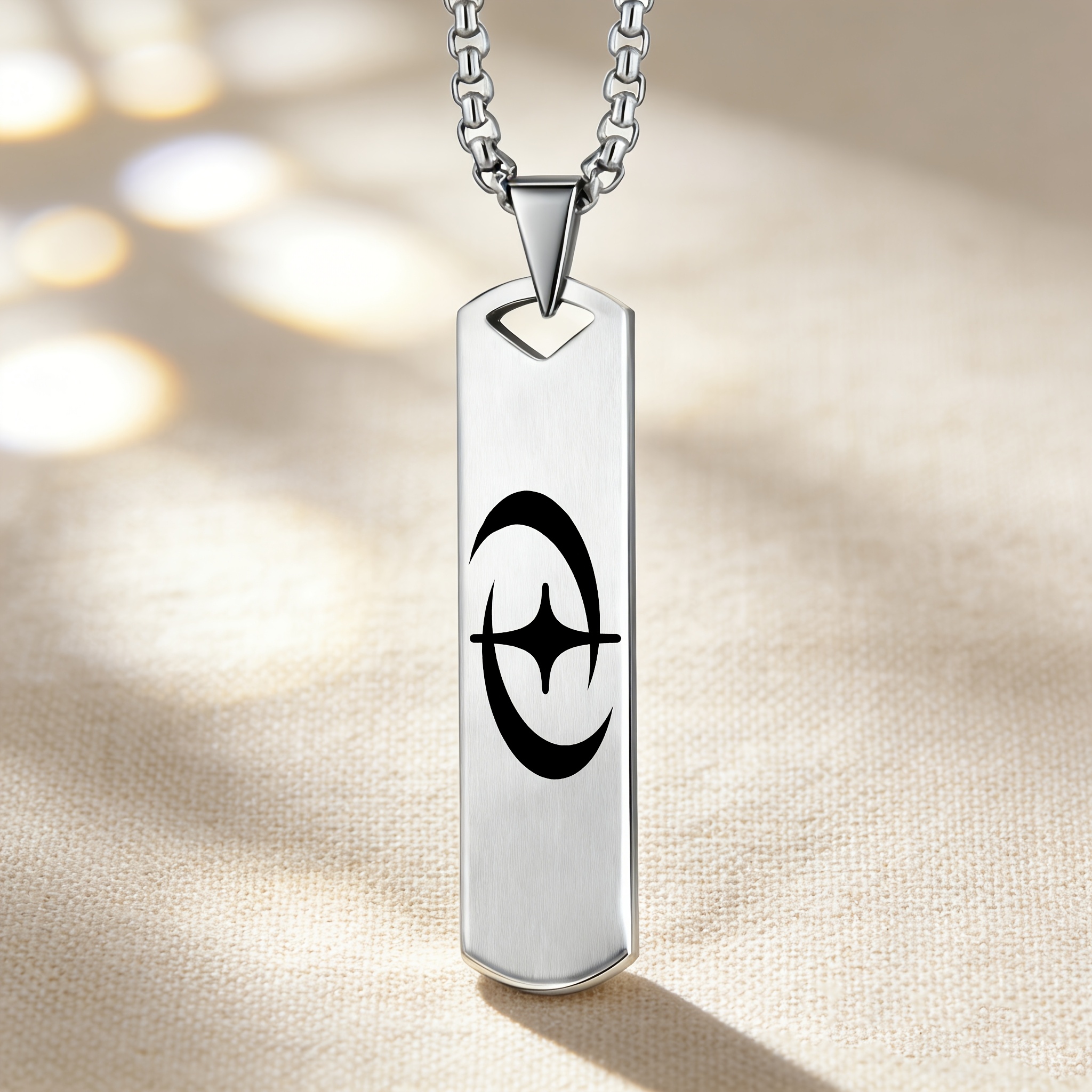 Symbolic Unity Pattern Pendant Necklace, Stylish Accessory