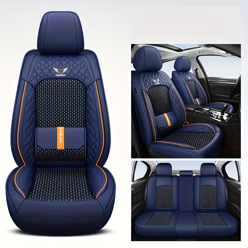  premium pu leather car seat covers breathable compatible cushions for men women fit durable stylish interior protection details 1