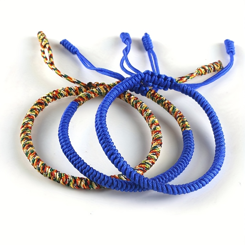 3pcs Tibetan Infinity Knot Bracelets Adjustable Nylon Rope