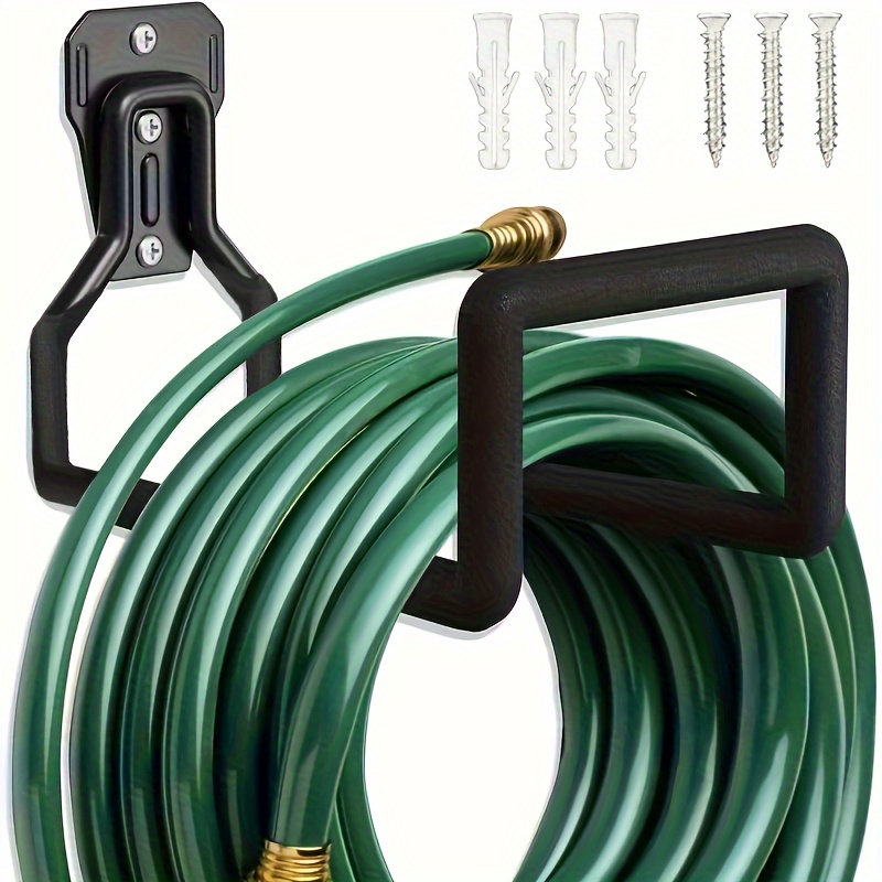 

A Holder For Heavy-duty Outdoor Use, This Wall-mounted Bracket Is Storing Hoses .