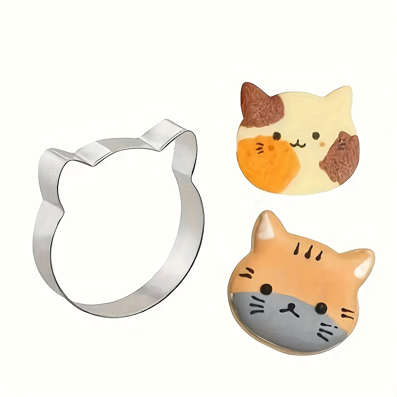 Image of 1pc Stainless Steel Cute Cat Cookie Mold Cartoon Creative. Baking Mold. Fruit Cutting Mold