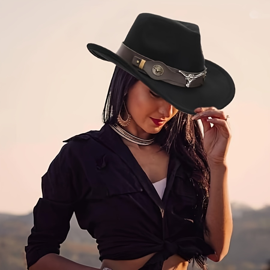 Western Hat Vintage Lightweight Cowgirl Hat Stylish Sun Protection Panama  Hats For Women