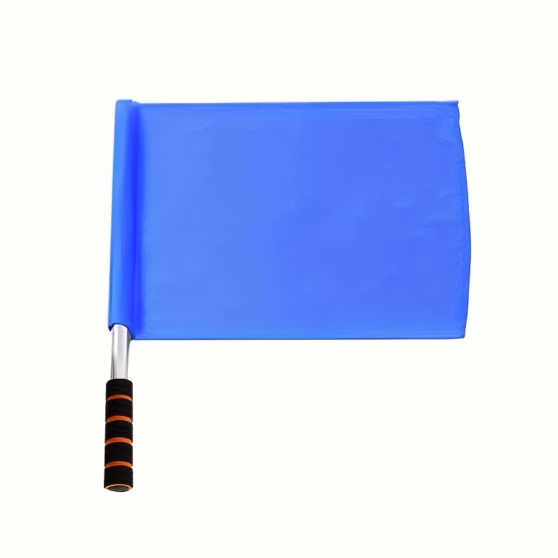 TEMU 1-pack Stainless Steel Referee Flag For Track And Field, Soccer, And Traffic Control