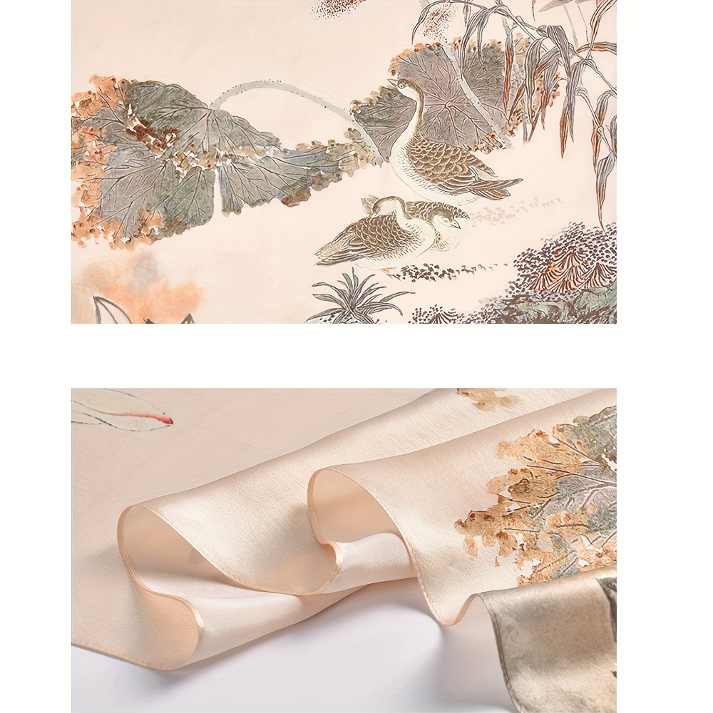 New Four Seasons Silk Scarf, Mulberry Silk Shawl for Women, Women's Day Gift for Mom, Gift for Elders, Mother's Day, 100% Silk, Mulberry Silk Satin, Size: 53×170cm Long Scarf