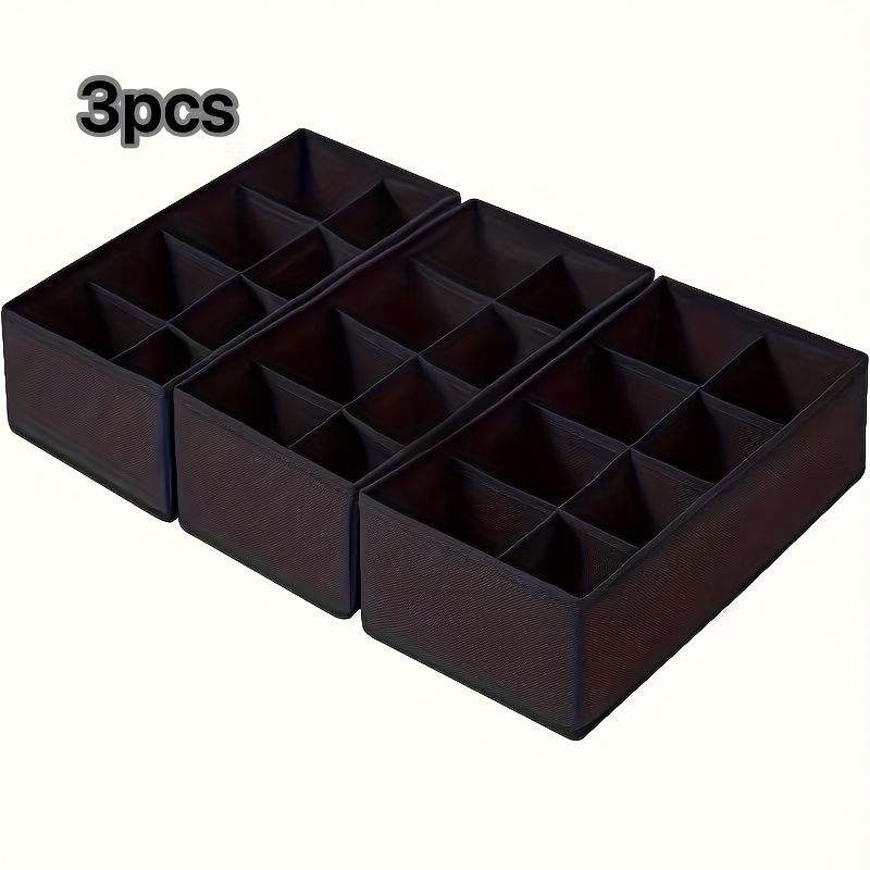 Image of The 3pcs Storage Box Is Foldable And Has 8 Drawers. Underwear And Socks Are Divided Into Boxes, Wardrobe Drawers, And Clothing Storage
