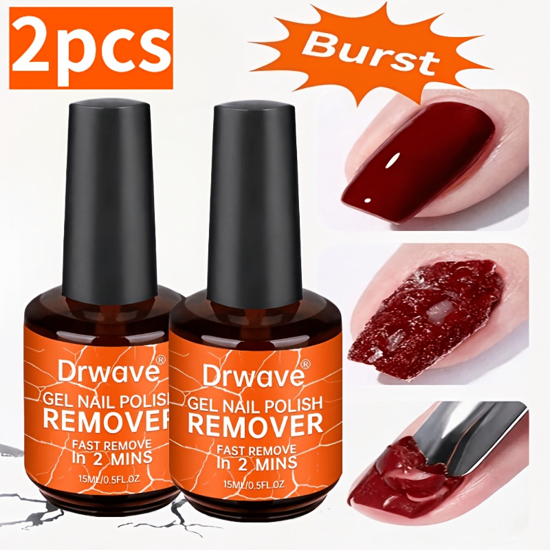 TEMU Gel Nail Polish Remover, 1-pack And 2-pack Gel Nail Polish Removers - No Soaking Or Wrapping Required, Quickly Removes Gel Nail Polish In 3-,