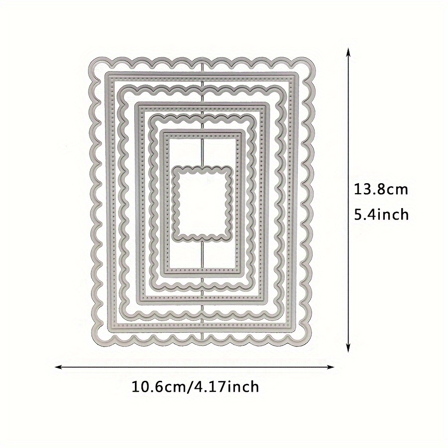 

A Single Piece Of Corrugated Rectangular Frame Cutting Die In Golden Color