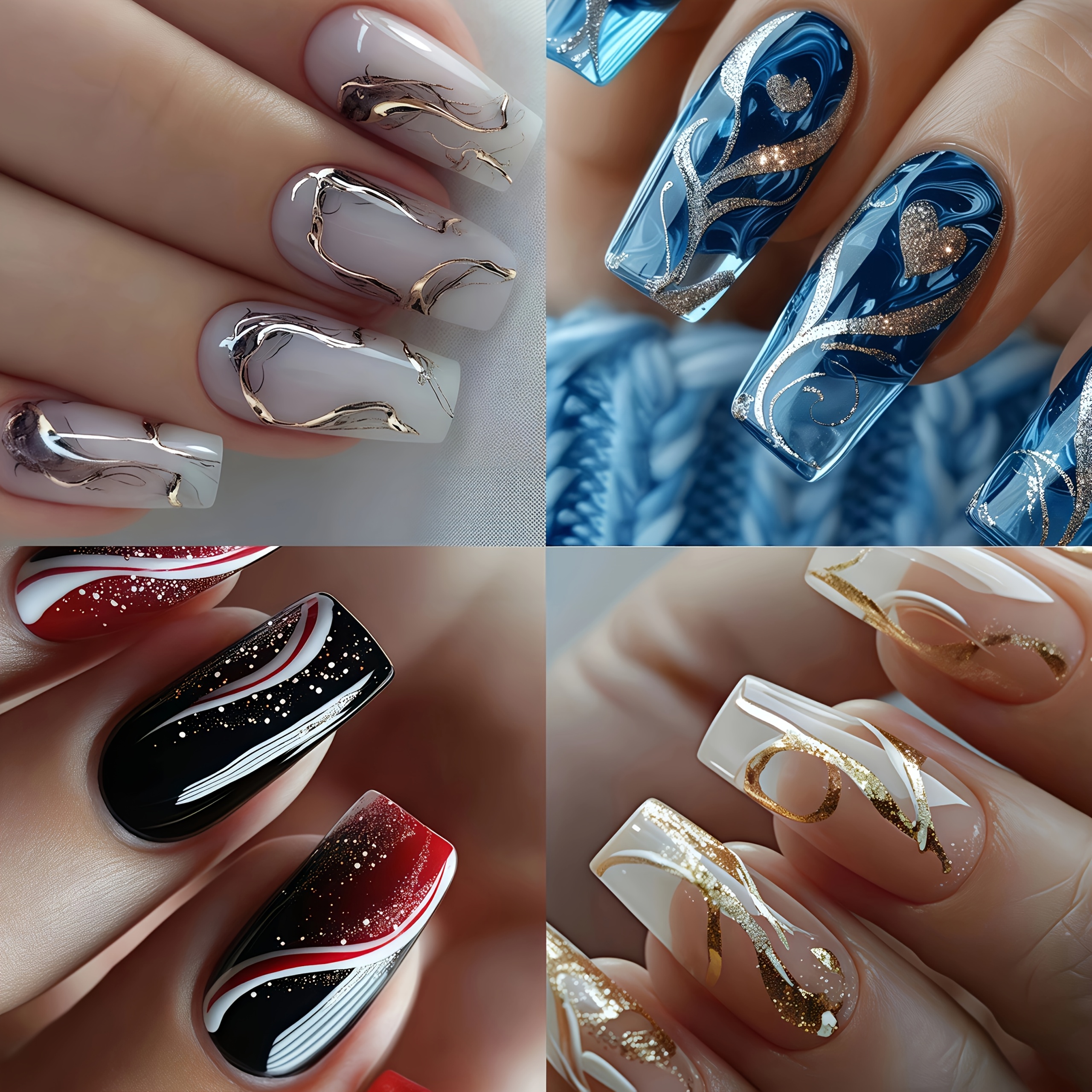 TEMU Set van 98 stuks (96 draagbare pantsernagels + 1 polijstblok + 1 geleilijm). Dezelfde nagelstijl met verschillende patronen, afneembare nail .