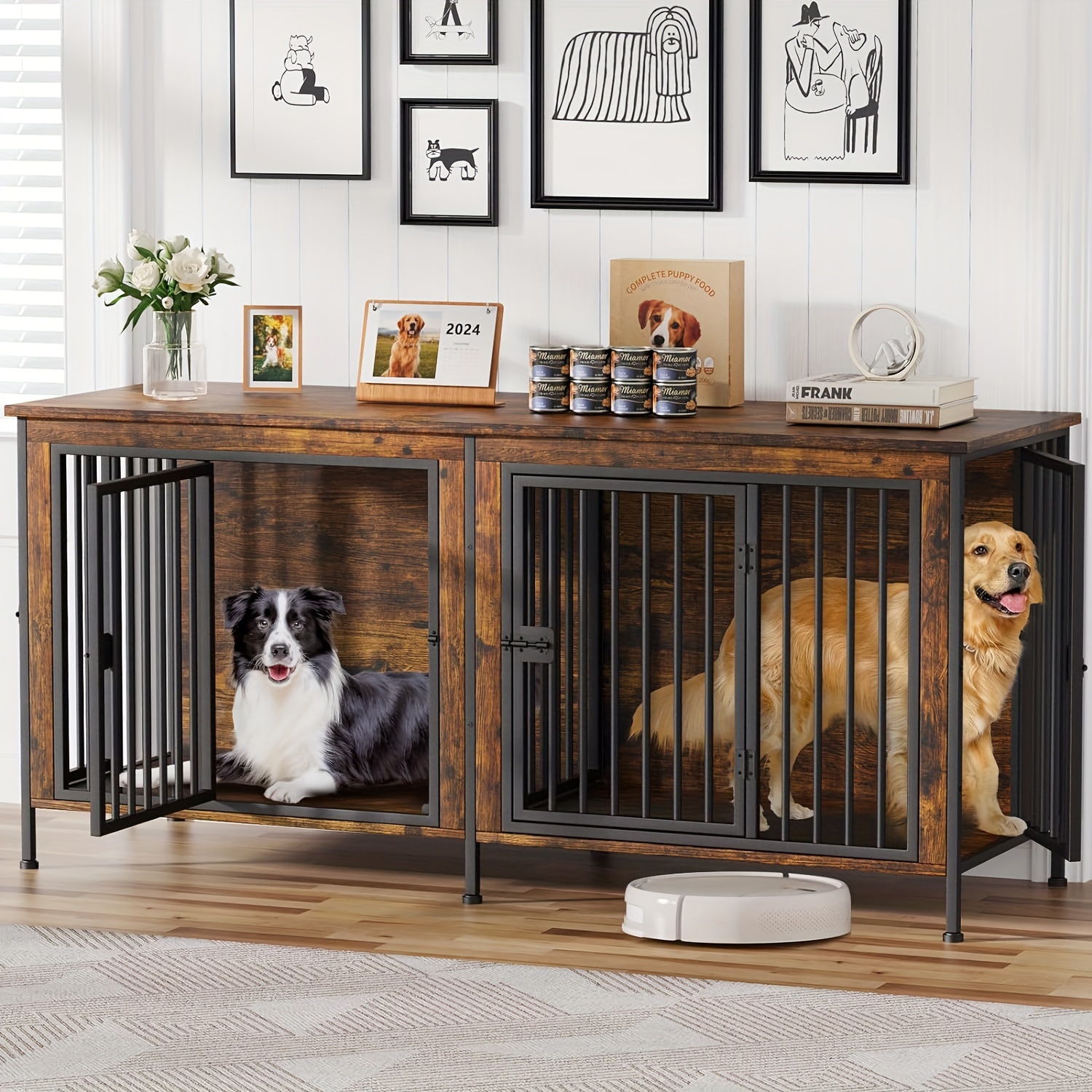 78 inch dog cage furniture extra large Temu - Main Image