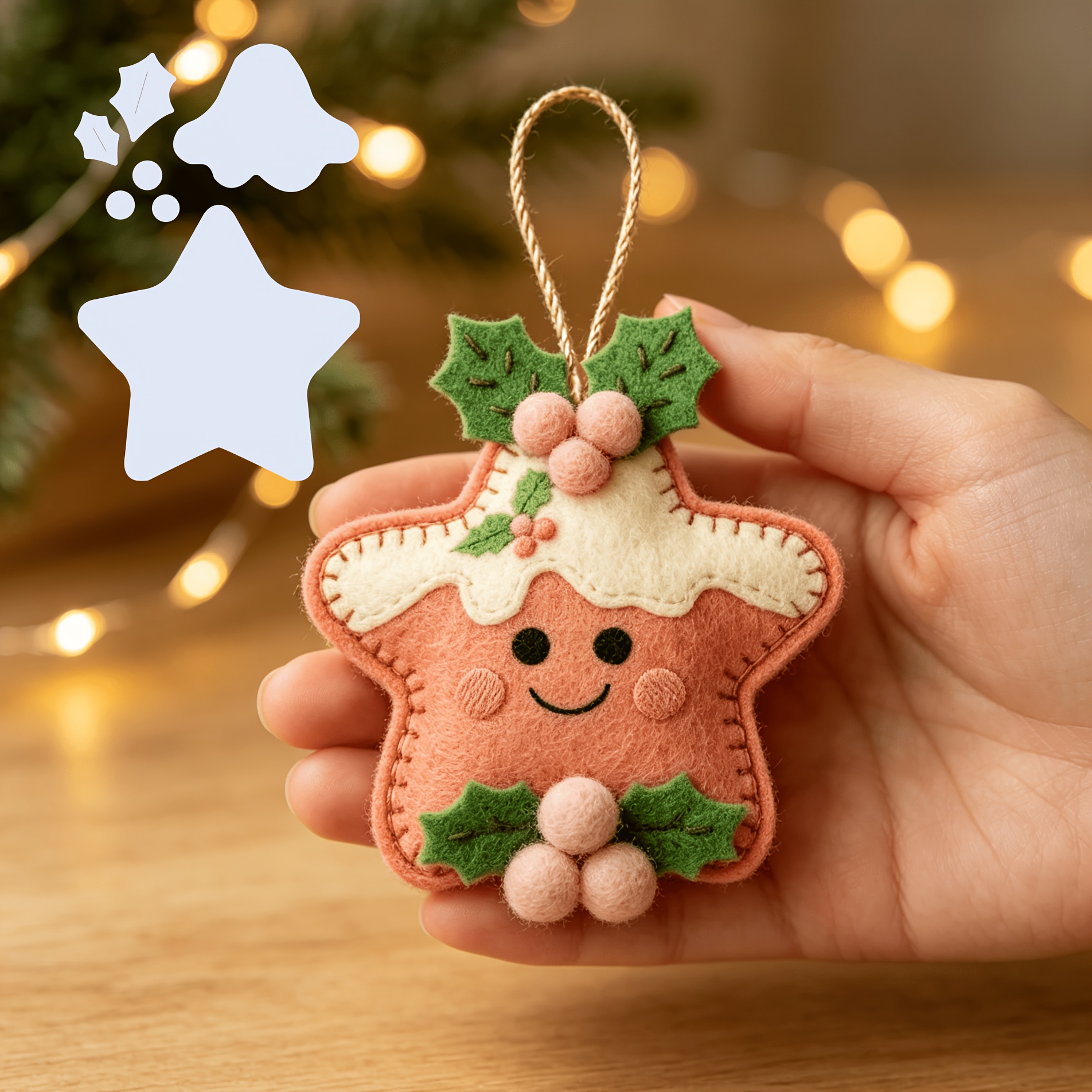 TEMU A Set Of 7 Star Christmas Doll Handmade Stencils, Art Decoration Templates, Reusable Painting Stencils, Suitable For Crafts, Painting, Canvas,