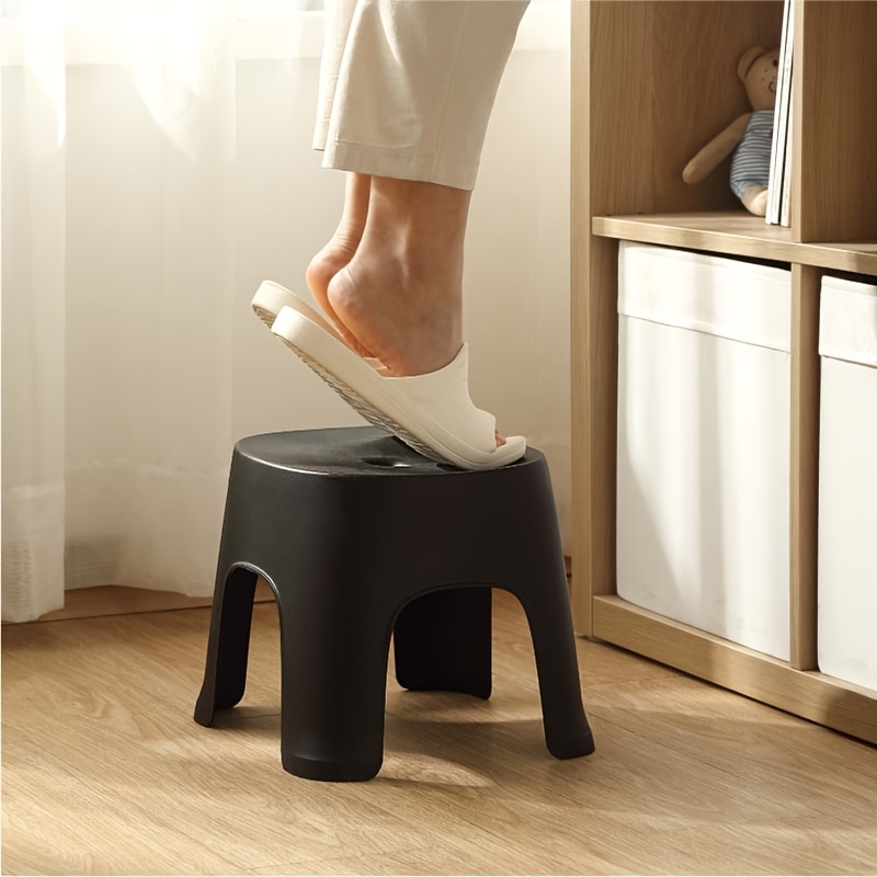 3 5pcs plastic stools modern mixed color armless stackable thickened for   room bathroom kitchen bedroom Product details 1