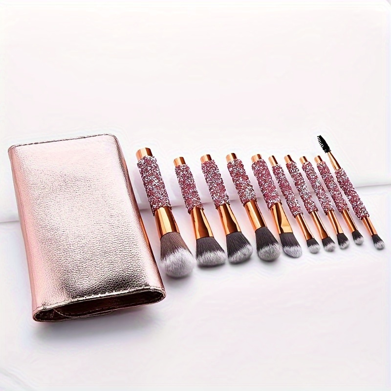 

10pcs Makeup Set Bag - Cosmetic For Foundation, Blush, & - Synthetic , -free, Types