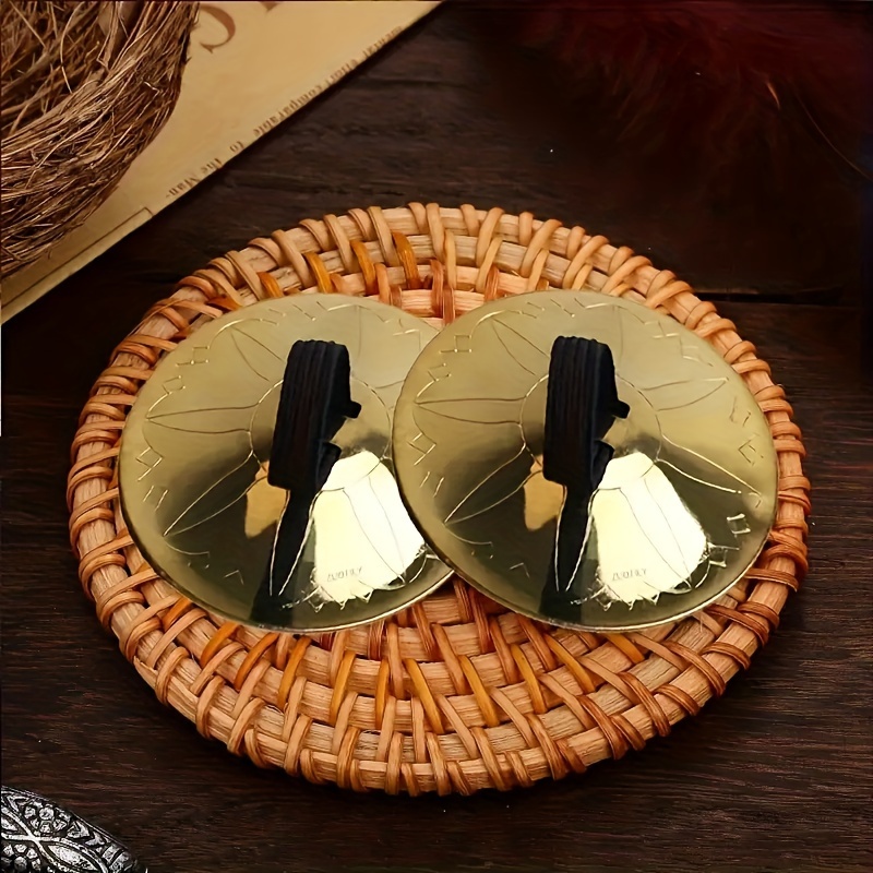 E-shop 2 Stück Entzückende Einzigartige Lustige Musikinstrumente, Goldene Finger-Cymbal, Halloween Weihnachten Rave LARP Party Spielzeug,