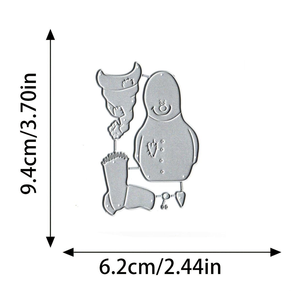 TEMU Christmas Snowman Metal Cutting Die, Scrapbooking Die-cut Material, Diy Embossing Cutting Die, Metal Die For Handicrafts, Die-cutting For Card