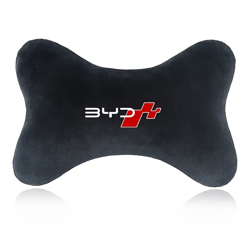 TEMU The Headrest Cushion Is From Plush Fabric, Offering Ergonomic Neck Support. Soft, Comfortable, And Breathable, Improving Driving And Aesthetics