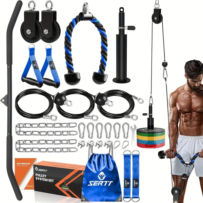 Triceps Exercise Rack Attachment Power Rack Cable Attachment 12/mo - Finance SERTT Home Gym Pulley ...