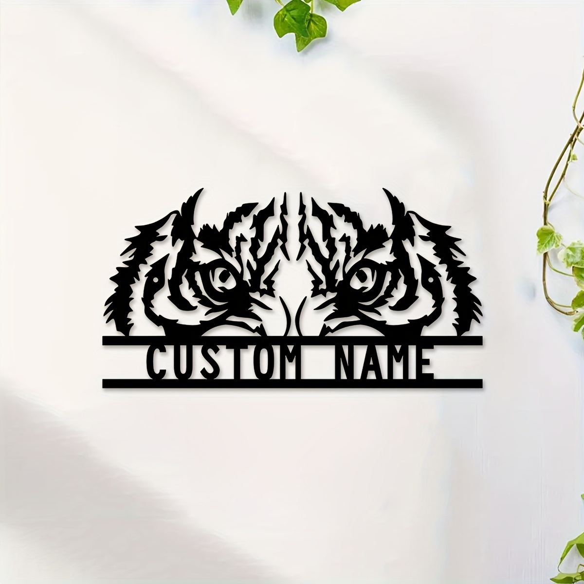 

1pc Custom Tiger Metal Wall Art, Personalized Tiger Sign, Farmhouse Wall Outdoor Tiger Decor, Living Room Metal Art, Living Room Office Decor, Custom Name