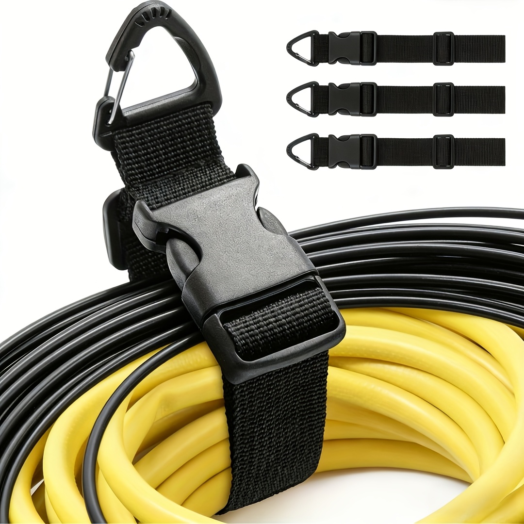3/8/18pcs Adjustable Garden Hose Straps, Heavy-duty Extension , Hanging Storage Bands For Garage And Workshop, Reusable Cable Management Ties