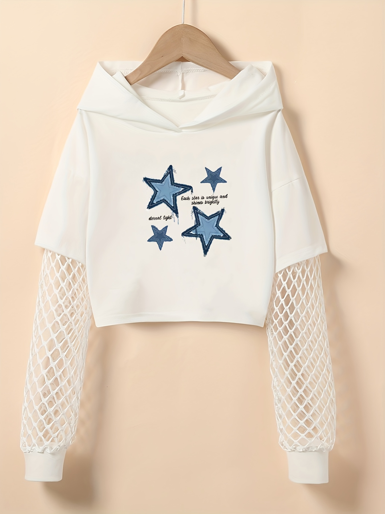 girls summer hooded cropped sweatshirt letter Temu South Africa
