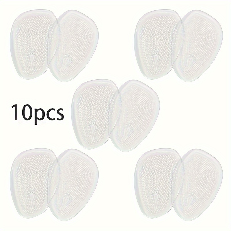 10pcs transparent metatarsal pads soft ball of foot cushions for high heels suitable for men and women