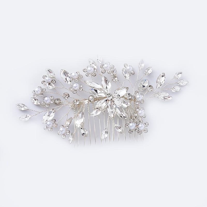 Handmade Bridal Headpiece with Upside-Down Comb