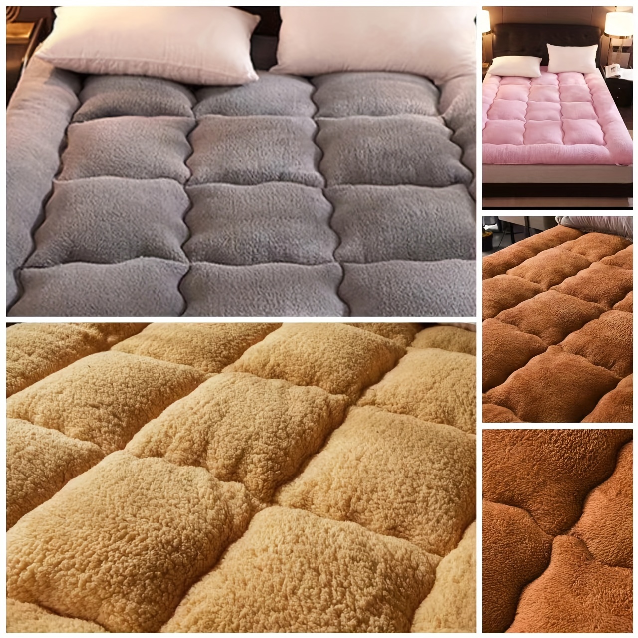 

polyester Crafted" Ultra-warm Plush Fleece Mattress Pad - Stain Resistant, Soft & Cozy Bedding For All Seasons