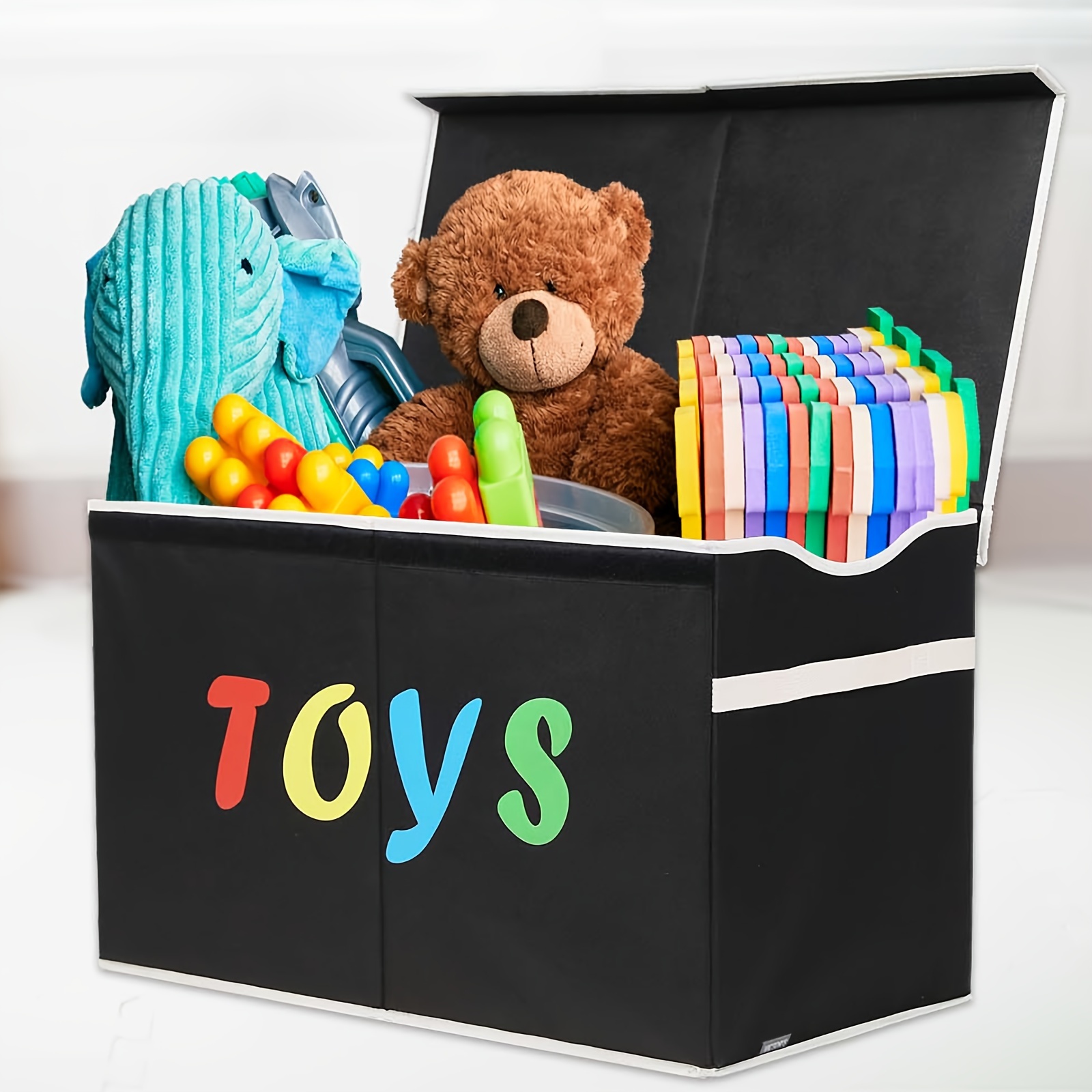 pack toy box chest lid collapsible sturdy toy storage Temu