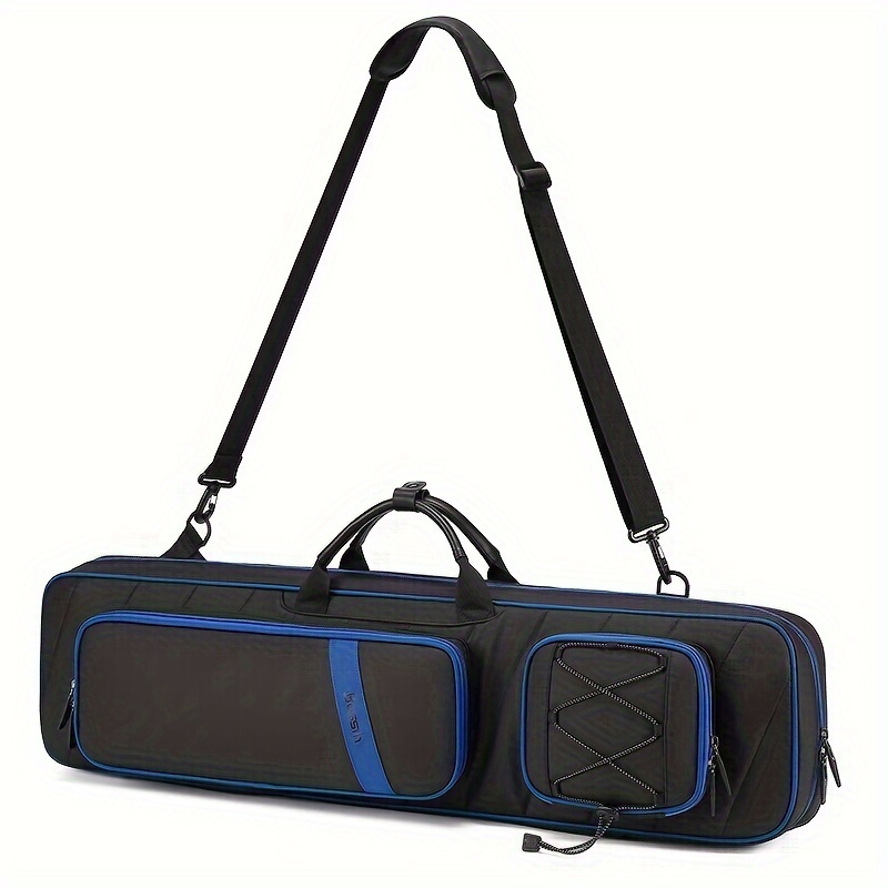 TEMU Soft Padded Pool Cue Case, 5x5 Pool Stick Billiard Cue Bag Case With Large Front Accessories Pockets, Concealable Handle, Concealable Shoulder Straps, Christmas Thanksgiving Gift