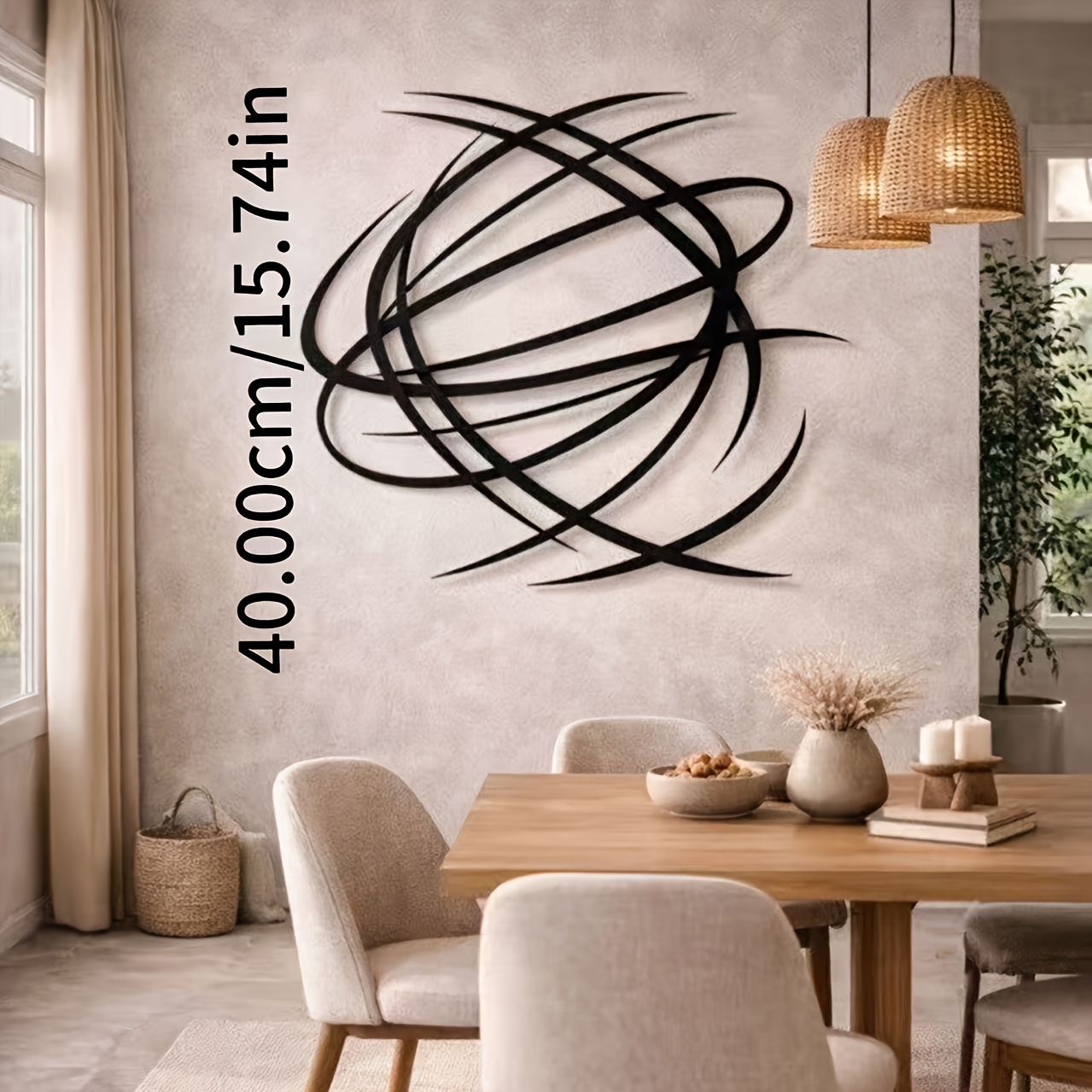 abstraktes wandkunst-wandstück aus metall, moderne metall-wanddeko, schwarze abstrakte wandskulptur, zeitgenössische wandkunst für das esszimmer, minimalistische metalldekoration. kann auch als geschenk für jeden anlass dienen, wie   einweihungsgeschenk, geburtstagsgeschenk, valentinstagsgeschenk