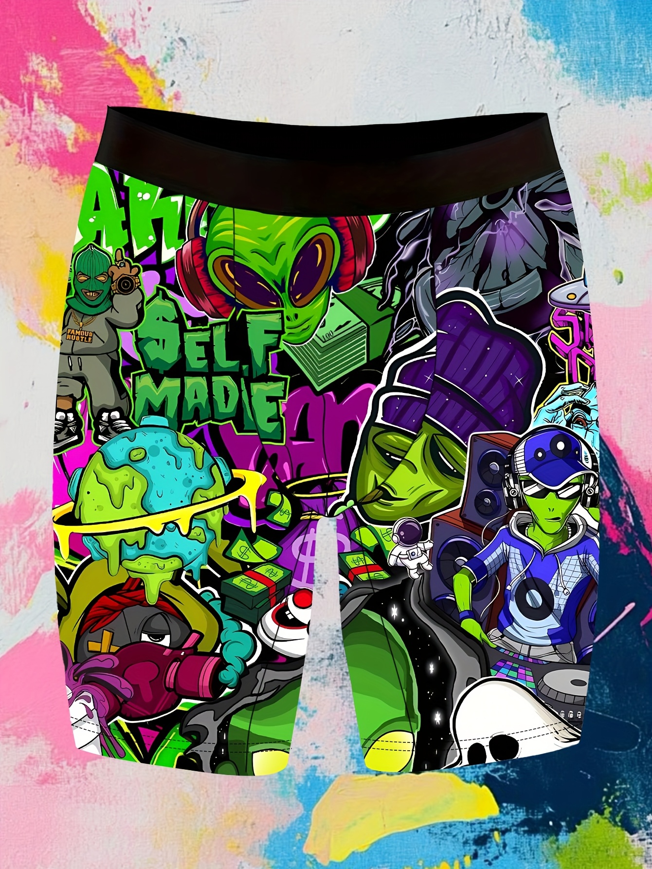 pieza calzoncillos tipo boxeador hombre estampado dibujos Temu