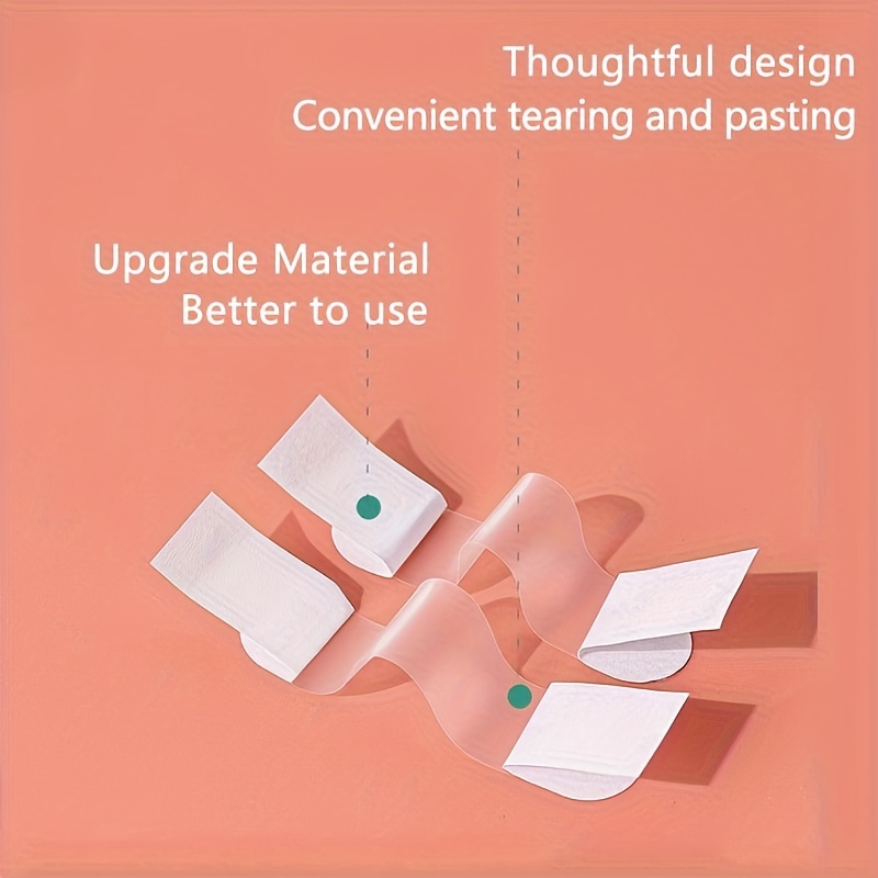 50pcs Invisible Neckline Clothing Stickers, Anti-Slip Seamless Low Cut Bra Adhesive, Women'S Lingerie and Underwear Accessories, Solid Color, Rayon Material, Non-Textile Weaving, No Power Needed, Fashionable Lingerie, Convenience, Adhesive Clothing Stickers, Fashionable Lingerie