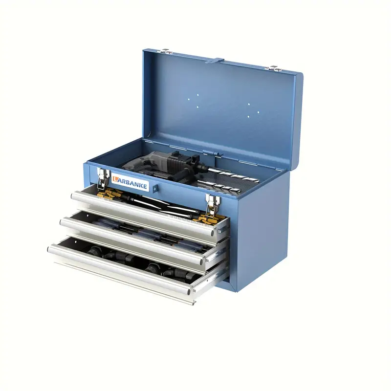 Larbanke Portable Tool Box 3 Drawers Top Storage Tray - Temu