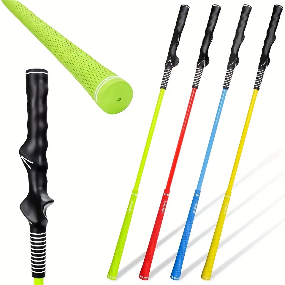 1pc dual grip golf swing trainer with adjustable impact rod beginner practice stick indoor match warm up accessory details 2