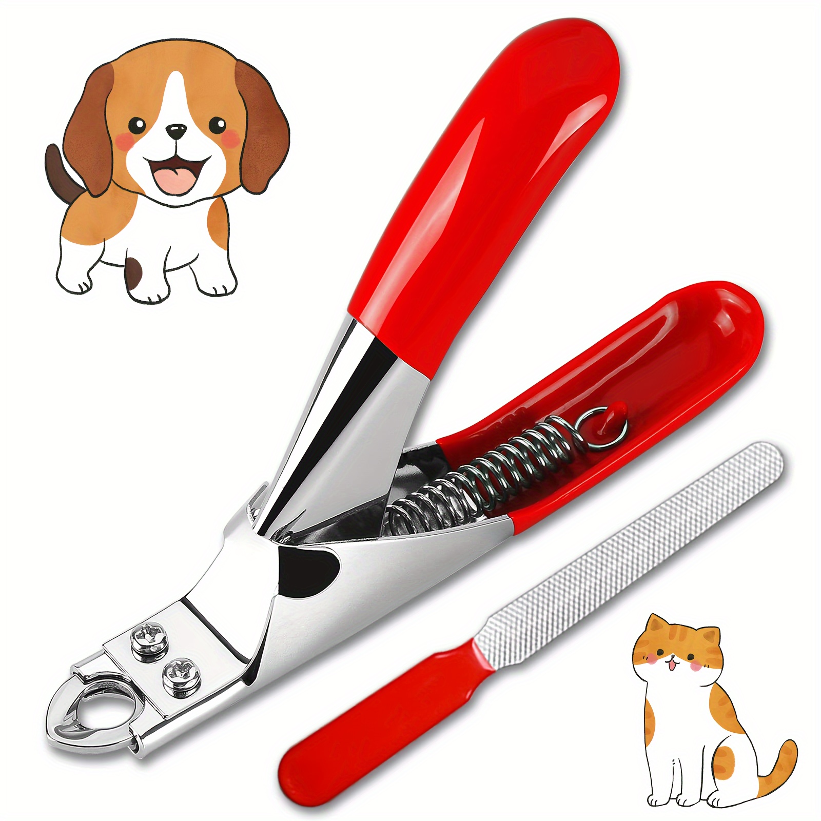 

Dog Cat Nail Clipper, Professional Pet Paw Trimmer, Stainless Steel Dog Toe Grooming Tool For Small Medium Large Pets (send Same Color Nail File)