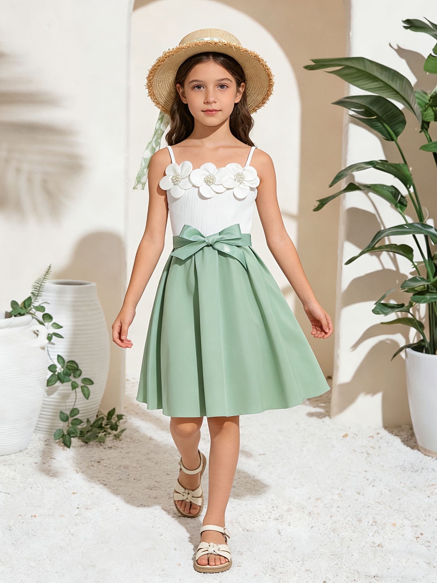 green dress girls sold on Temu United States