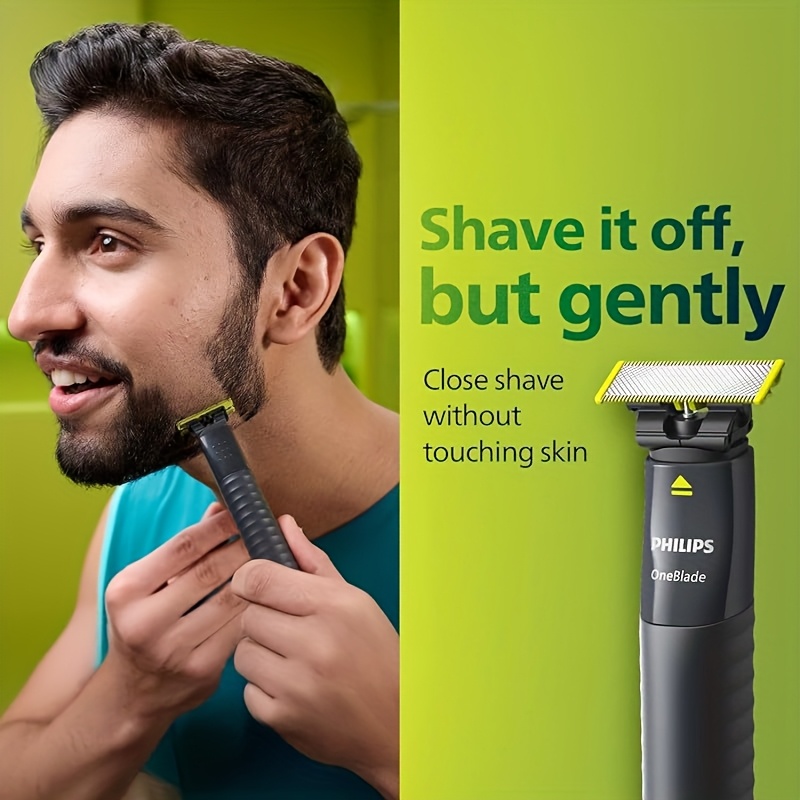 Philips Oneblade QP1424/10 за подстригване, оформяне и бръснене, включва 2 щипки за косъм (1.3 мм), акумулаторен, подходящ за мокра и суха употреба