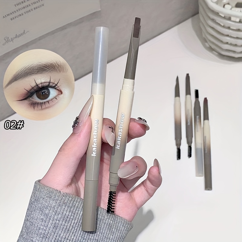 dual use eyebrow pencil with brush head