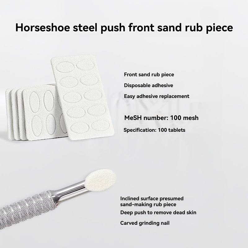 Double-Headed Cuticle Remover Tool with Sanding Discs Set
