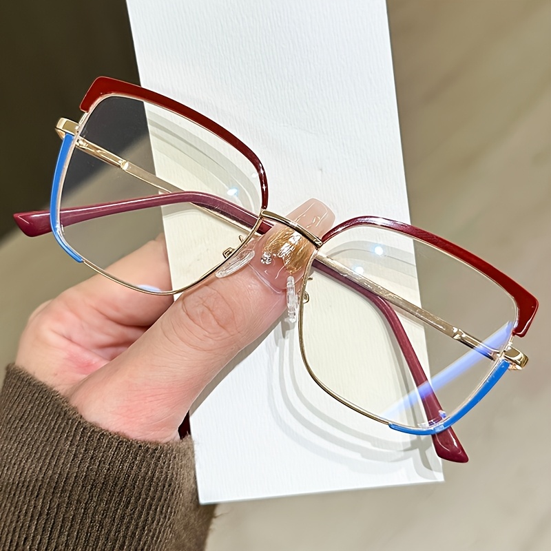 Women'* Glasses -Eye Full-Rim Frame, Face-Flattering Design for Daily  Wear, Office Activities Lightweight Plastic Frame with Dark