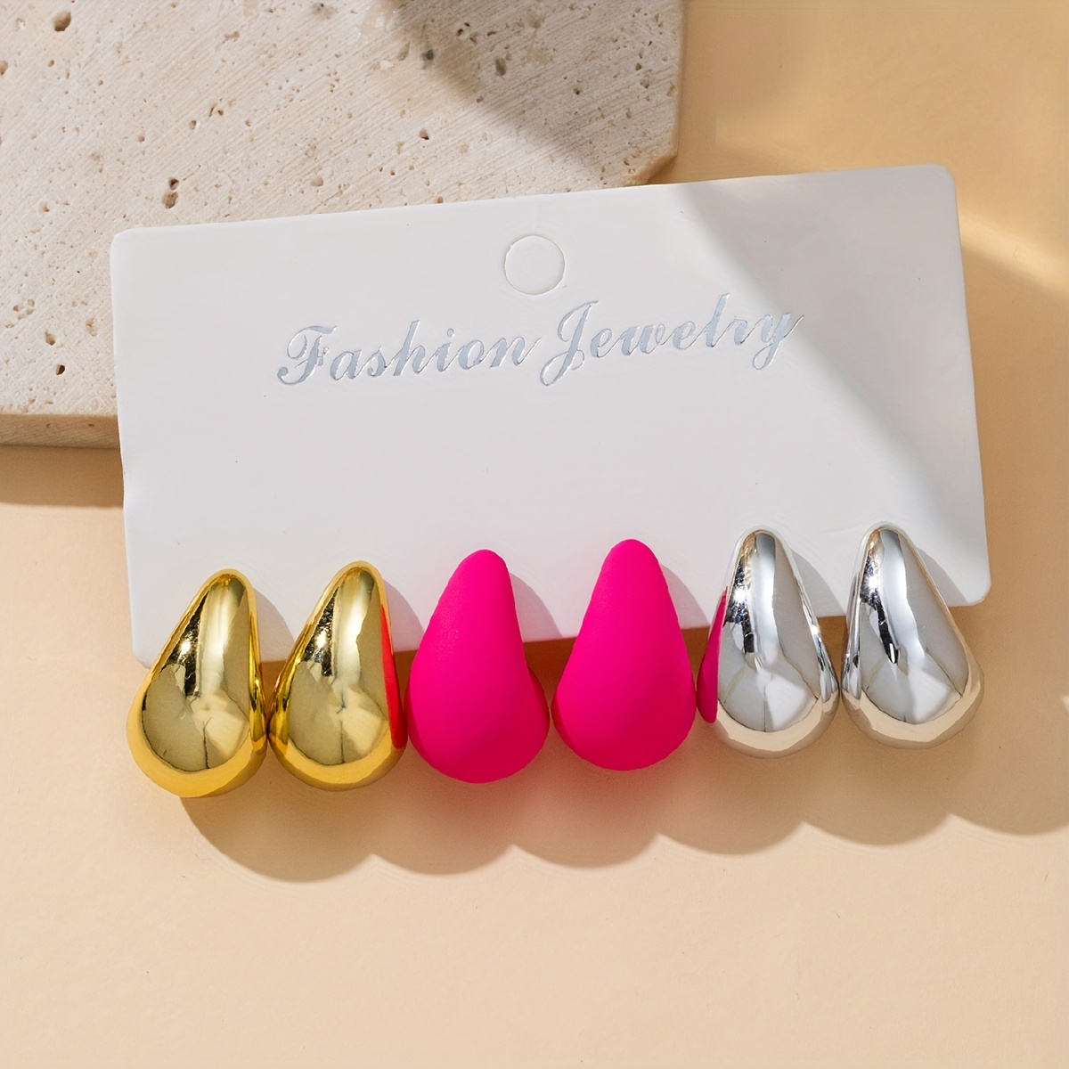 12pcs Boho Dopamine Teardrop Earrings Set Lightweight