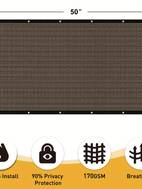 6x50ft privacy screen fence heavy duty fencing shade cover 170gsm 90 blockage mesh shade net for wall garden yard backyard 6 ft x 50 ft dark green