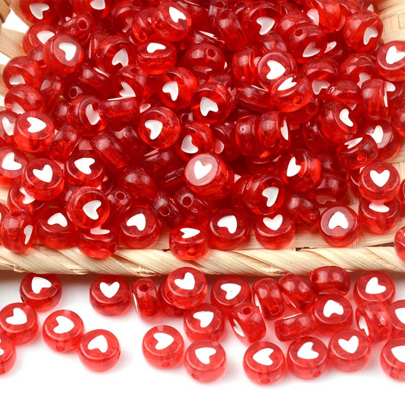 

/200pcs Vibrant Acrylic , 4x7mm - Ideal For Valentine's Day Crafts, Necklaces, Bracelets, Earrings & Party Decorations, Valentine's Crafts | Beads | Smooth Texture, Valentines Decorations