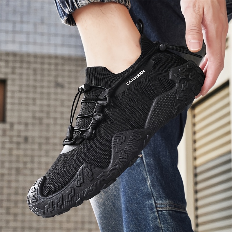 Sneakers, New Summer Men's Breathable Knit Mesh Sock Shoes, Outdoor Sports Hiking Running Shoes, Thick-Soled Wear-Resistant Sneakers for Daily Commuting, Low-Top Trendy Sports Shoes