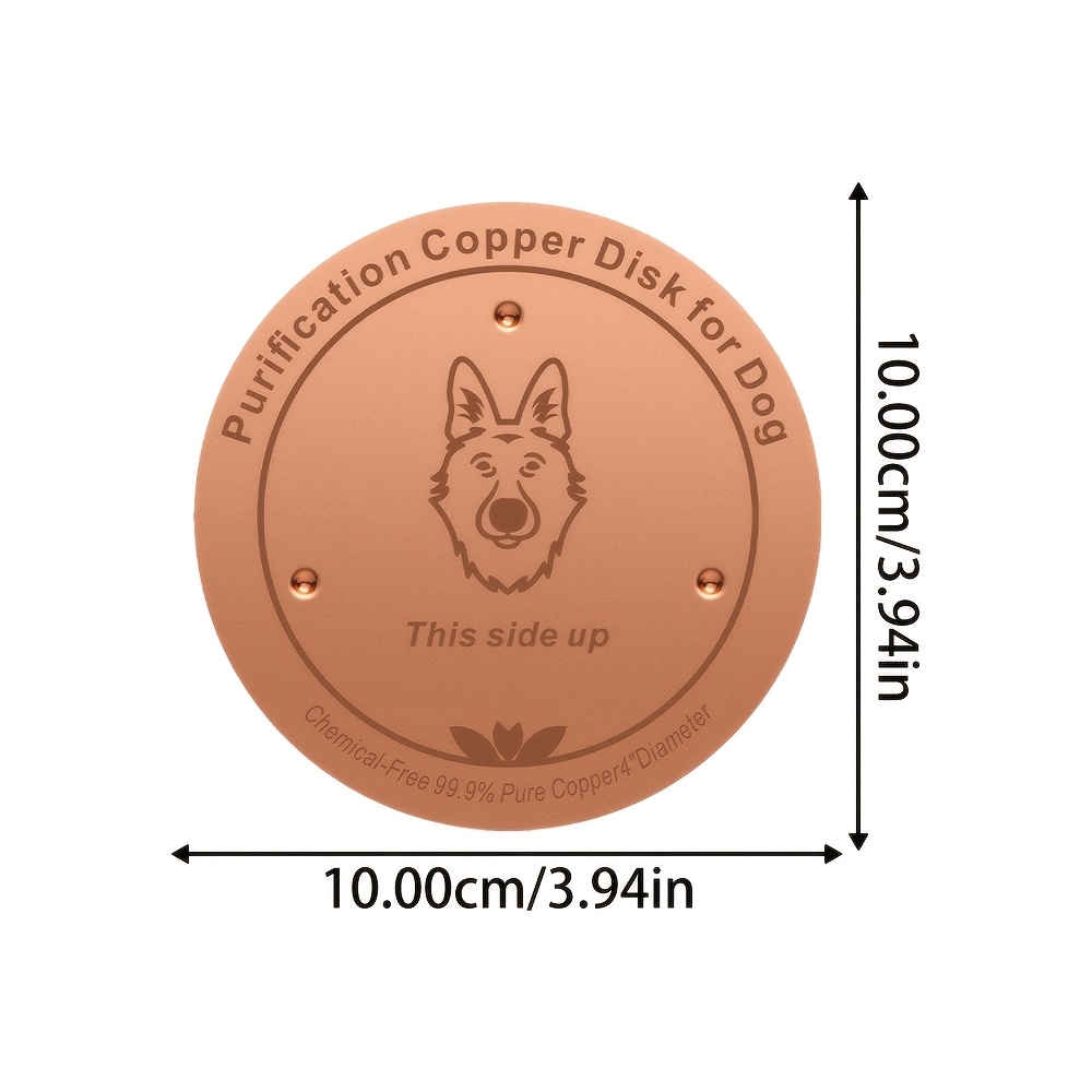 TEMU Copper Pet Water Filter Bowl, Featuring - Design, Made Of 99.9% Pure Copper. Suitable For Pets, Including Dogs, Cats, Cows, And Chickens.
