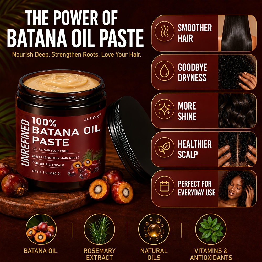 100% Battana Hair Oil for Strengthening & Moisturizing